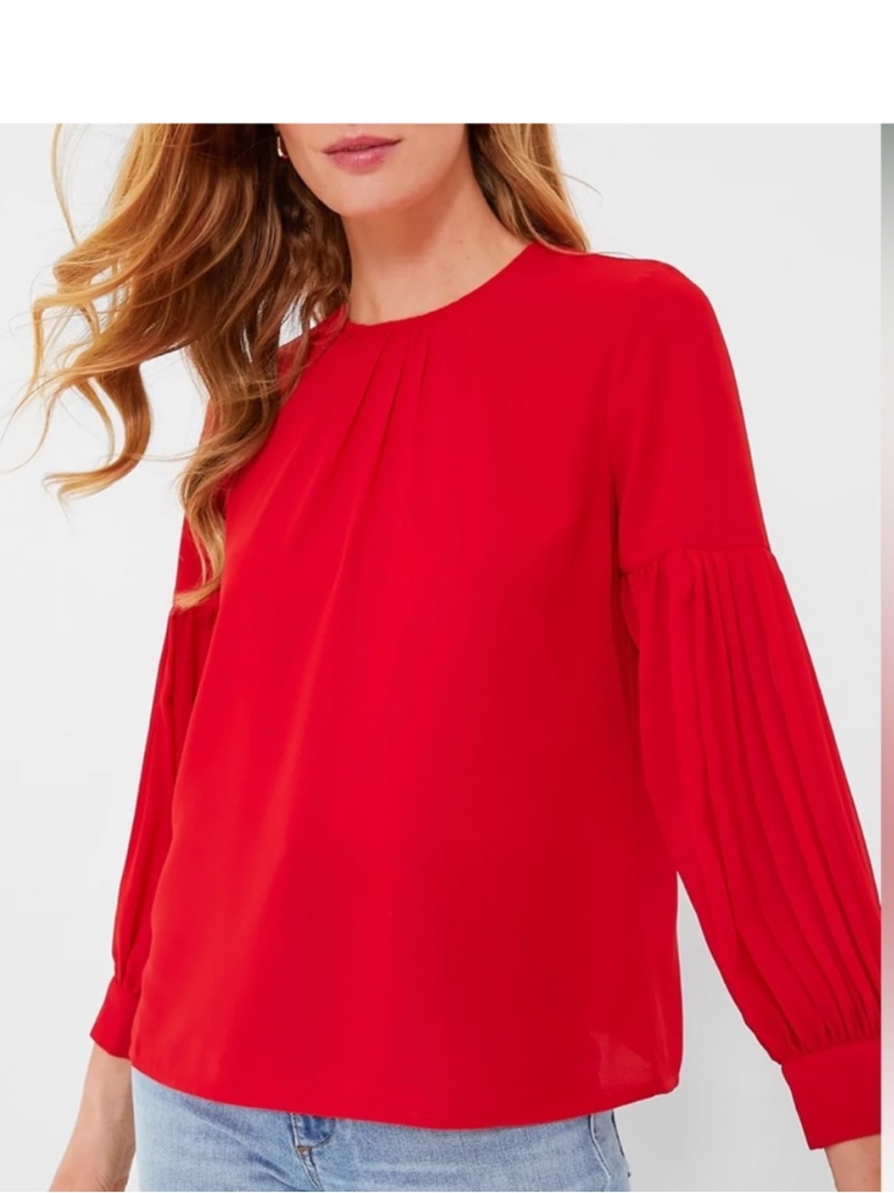 Tuckernuck Crimson Tara Blouse NWT